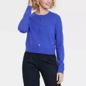 A New Day Blue Women's Cardigan Sweater - Small